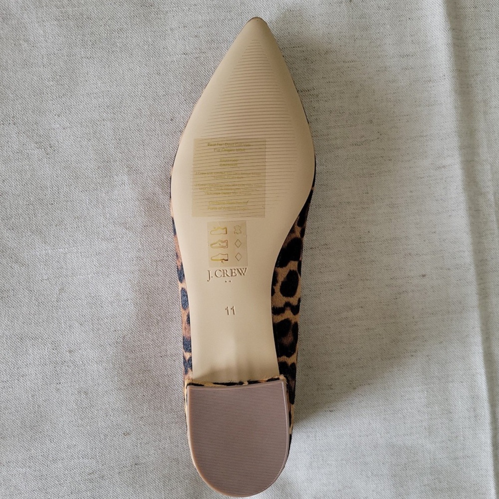 Jcrew leopard animal print pointed flats